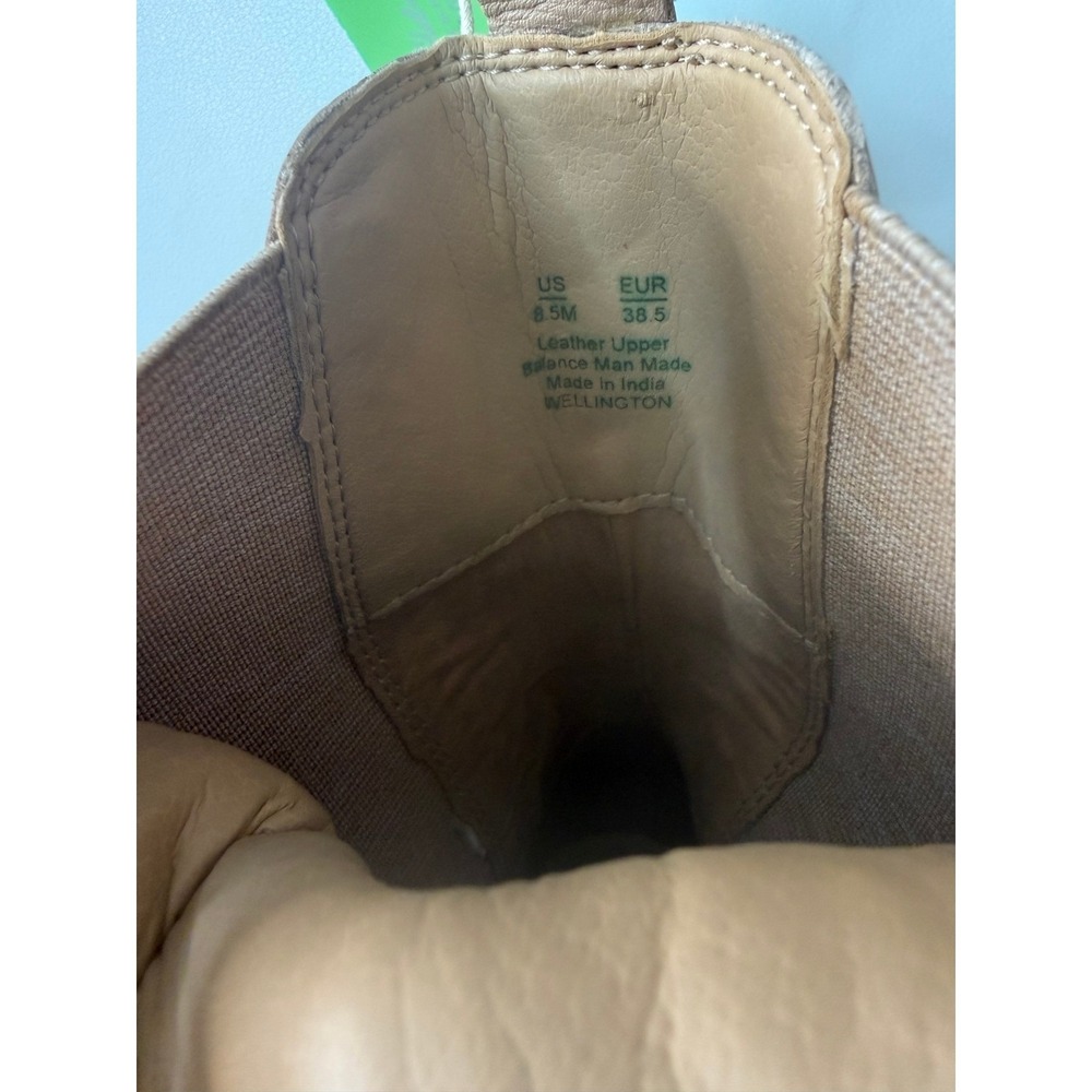 Sam Edelman Wellington Sesame Leather Water Repellent Lug Sole Boots 8.5 NEW - Picture 9 of 10